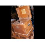 An antique box refridgerator