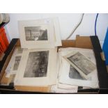 A collection of vintage engravings and prints