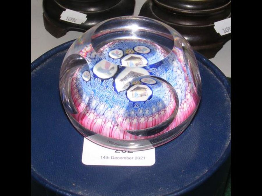 A boxed Whitefriars paperweight