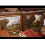 A pair of oils - country scenes