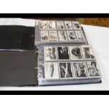 An album containing collectable cigarette cards an