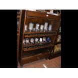A four section Globe Wernicke style bookcase