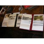 Three albums of vintage postcards relating to The