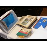 A box containing various stamp albums GB and World