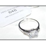 A 14ct cubic zirconium dress ring