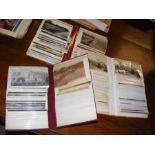 Three albums of vintage postcards relating to The