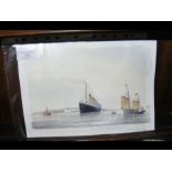 M.G PEARSON - a watercolour of RMS Titanic