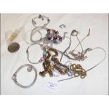 Costume jewellery, silver and other