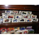 A selection of boxed die cast vans