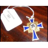 A 1938 bronze and enamel German Mother's Cross of