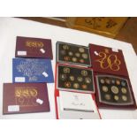 A 1989 United Kingdom proof coin set together with