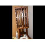 A small mahogany revolving bookcase