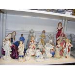 A collection of ceramic figures