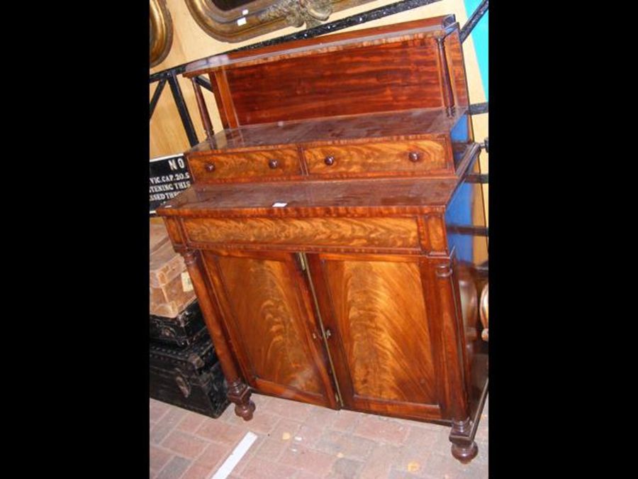 A 19th century mahogany chiffonier with cupboards