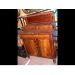 A 19th century mahogany chiffonier with cupboards