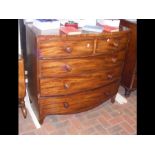 A 19th century mahogany bow front chest of drawers