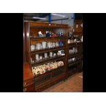 An oak five section Globe Wernicke style bookcase