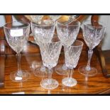 Two Tyrone crystal drinking glasses, together with