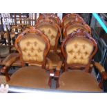 A set of six French style dining chairs