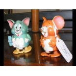 Two Marx MGM Tom & Jerry wind-up racing toys