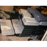 Two cases of craft materials including assorted be