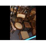 A selection of four antique chairs together with a