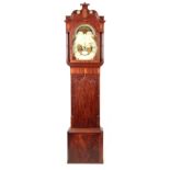 COLLIER, GATLEY. AN EIGHT-DAY FIGURED MAHOGANY LONGCASE CLOCK the case with inlaid panels and