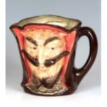 A RARE ROYAL DOULTON CHARACTER JUG MEPHISTOPHELES WITH VERSE on base 14.5cm high D5757