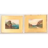 ROLAND STEAD, A PAIR OF EARLY 20TH CENTURY WATERCOLOURS, Devon scenes, one unframed the other framed