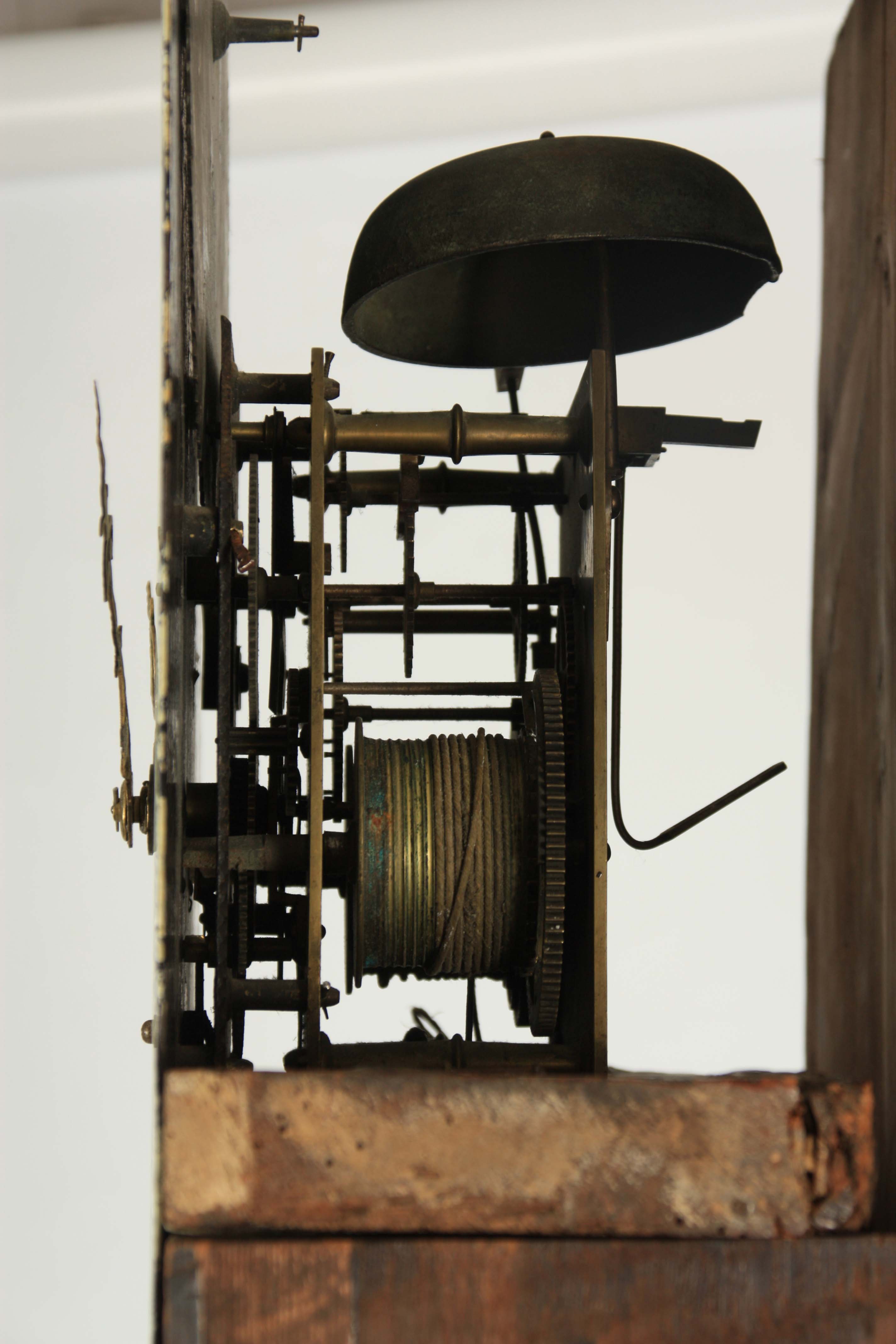 R. FLETCHER, CHESTER. A LATE GEORGE III LONGCASE CLOCK the oak and crossbanded mahogany case with - Image 6 of 7