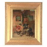 WILIAM HILL. PAIR OF OILS. Two country scenes 26cm high, 21cm wide - signed and dated 1842 on the