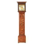 ROBERT SMITH IN LONG ACOR. A LATE 17TH CENTURY 11" WALNUT MARQUETRY LONGCASE CLOCK the rising hood