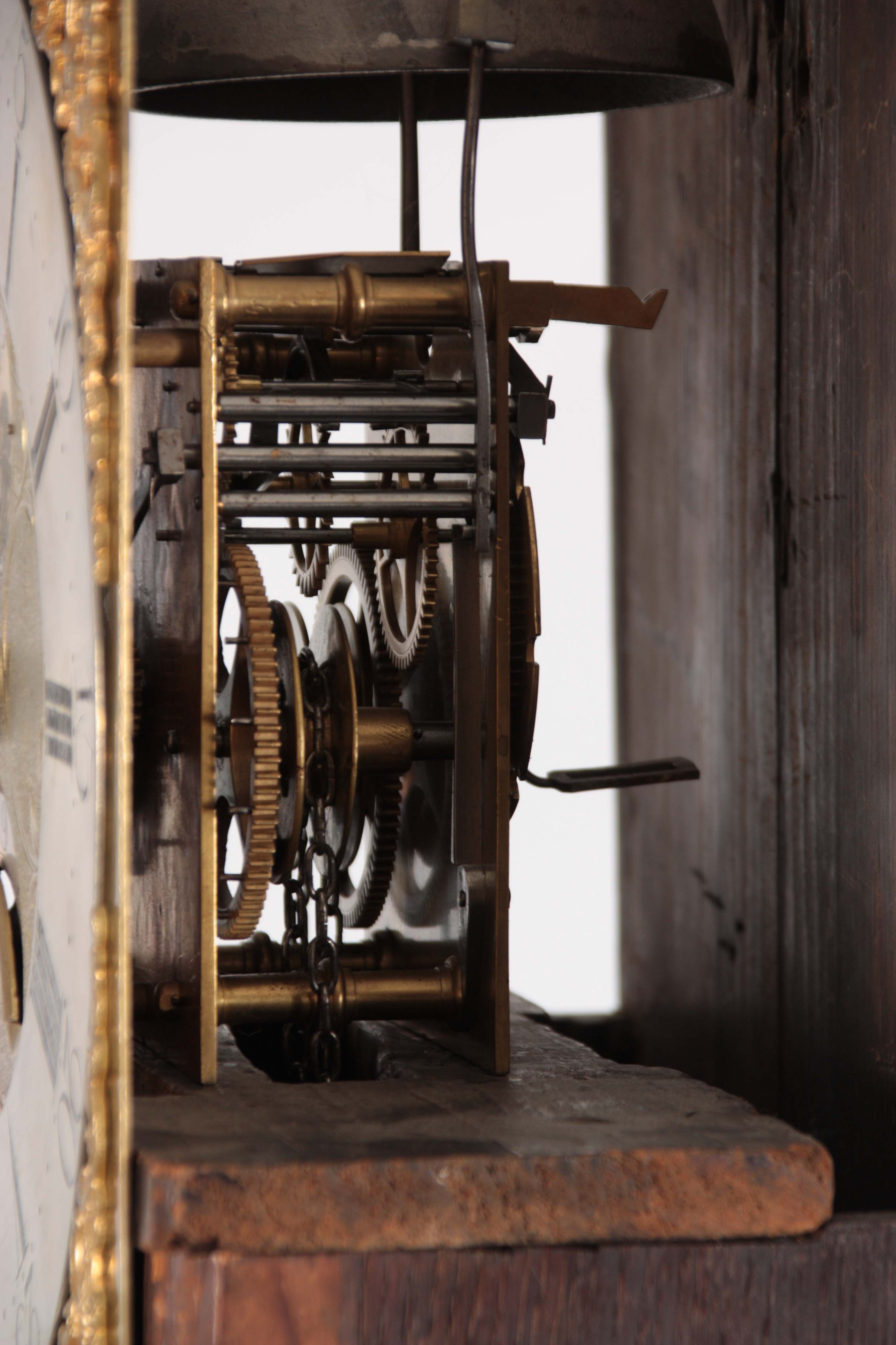 THOMAS HOUGHTON, CHORLEY. A SMALL GEORGE III OAK 30-HOUR LONGCASE CLOCK the case having an - Image 7 of 9