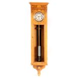 MATTHAUS HIPP, NEUCHATEL, SUISSE. A LATE 19TH CENTURY ELECTRIC WALNUT REGULATOR the slim case with