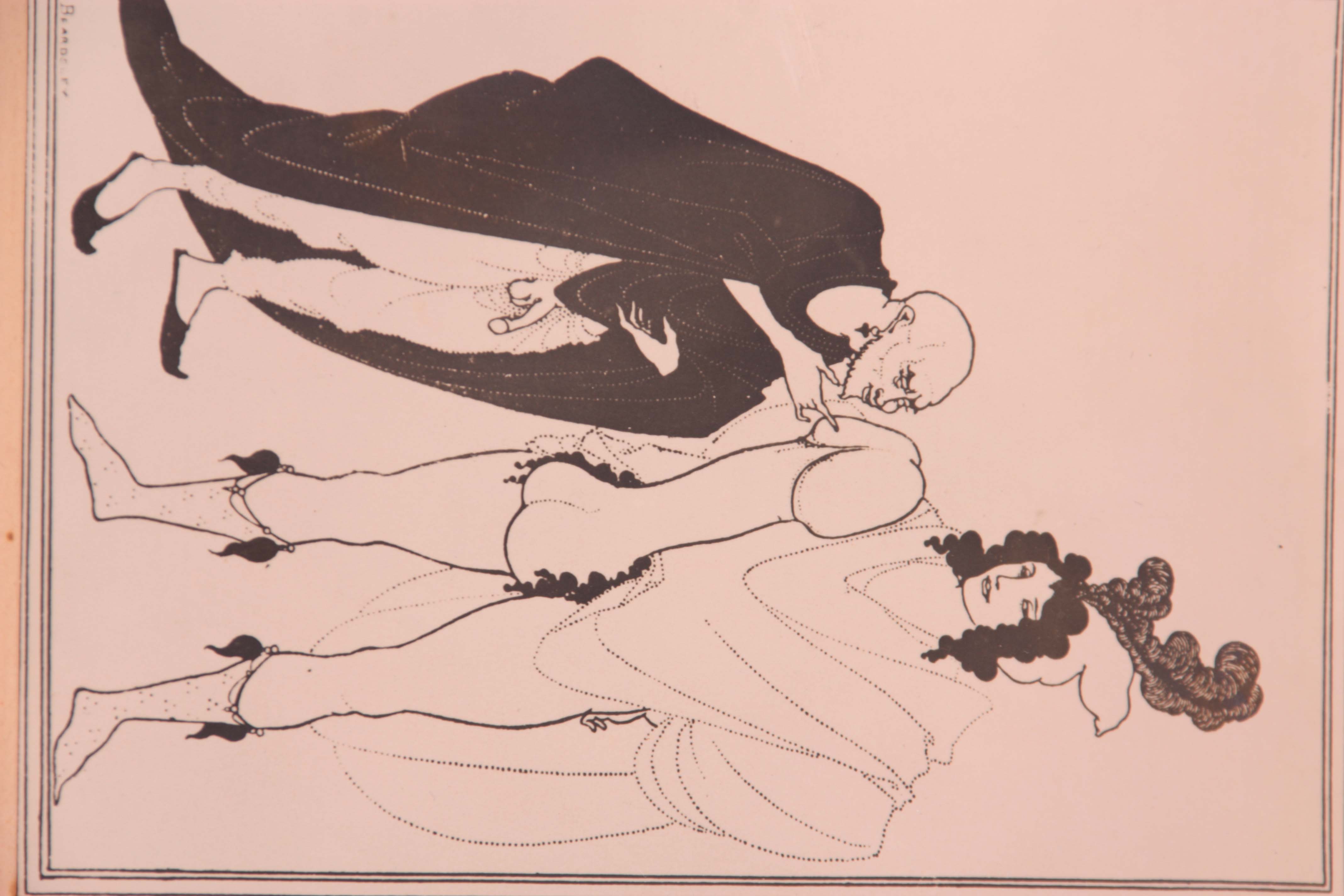 AUBREY BEARDSLEY. A SET OF EIGHT ENGRAVINGS illustrating Aristophanes' Lysistrata, one of - Image 2 of 11