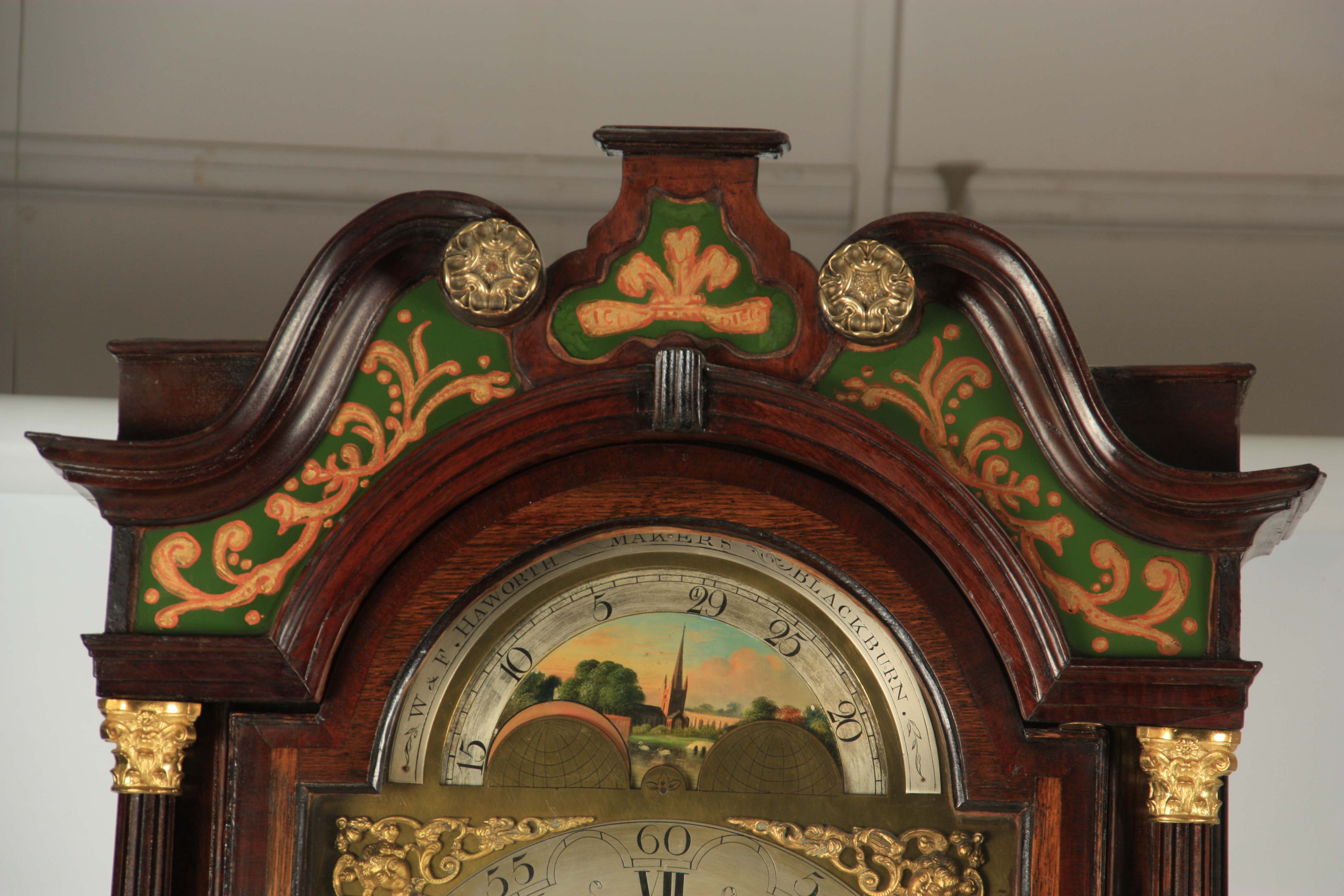 W. & F. HOWARTH, BLACKBURN. A GEORGE III LONGCASE CLOCK the oak and crossbanded mahogany case having - Image 4 of 7