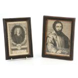 TWO 18TH CENTURY ENGRAVINGS, one of Henry More D.D. by Michael Vandergucht (1660-1725) 16.5cm high