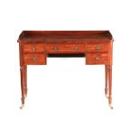 A 19TH CENTURY MAHOGANY DRESSING TABLE IN THE MANNER OF GILLOWS with raised back above five