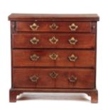 A GEORGE II MAHOGANY BACHELORS CHEST IN THE MANER OF GILES GRENDEY with hinged fold over top above