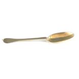 A WILLIAM III SILVER TREFID SPOON with rubbed gilding, by John King, London, London 1696/7, 19cm