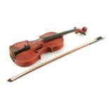AN EARLY 20TH CENTURY VIOLIN LABELED RUSHWORTH & DREAPER, LIVERPOOL “THE APOLLO” dated 1925 length