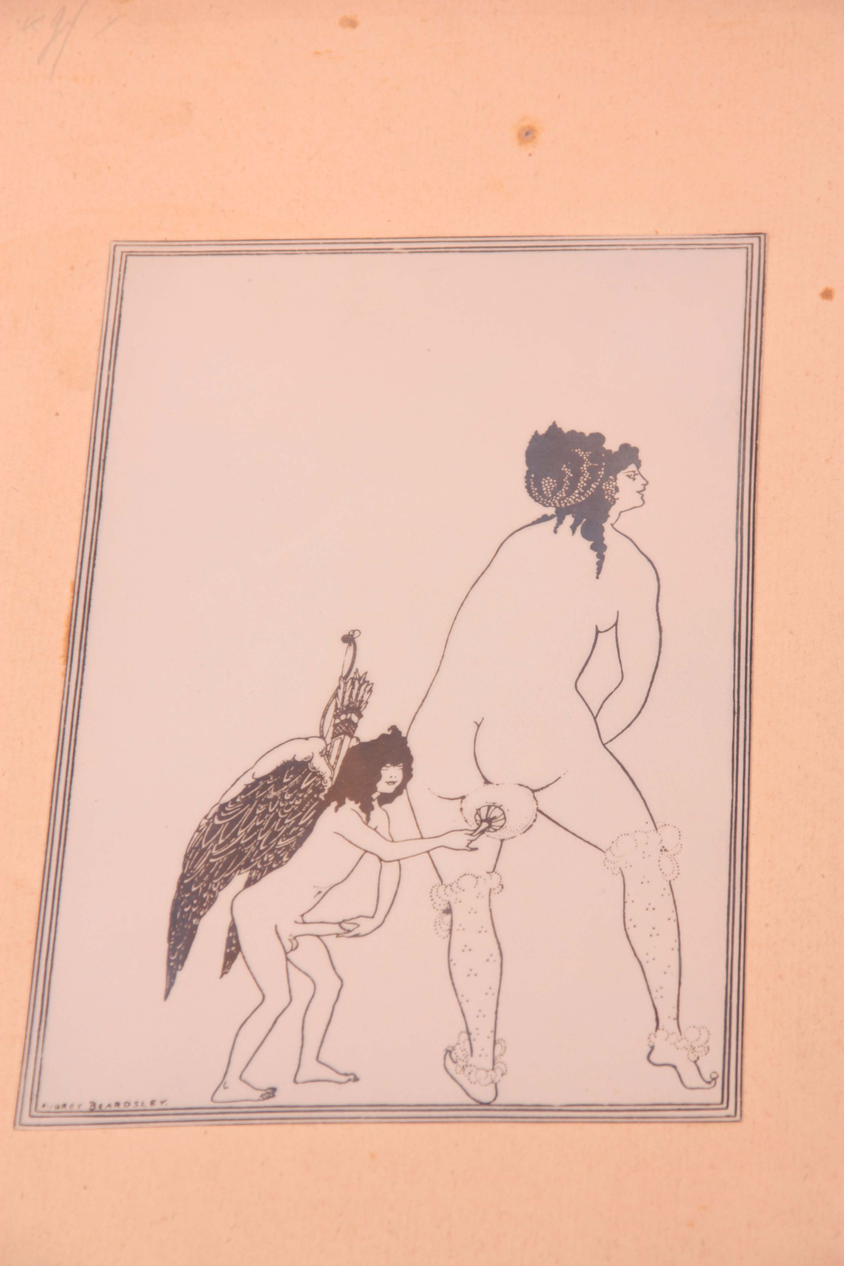 AUBREY BEARDSLEY. A SET OF EIGHT ENGRAVINGS illustrating Aristophanes' Lysistrata, one of - Image 6 of 11