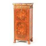 AN EARLY 20TH CENTURY FRENCH ORMOLU MOUNTED MARQUETRY KINGWOOD ESCRITOIRE with thick-cut moulded