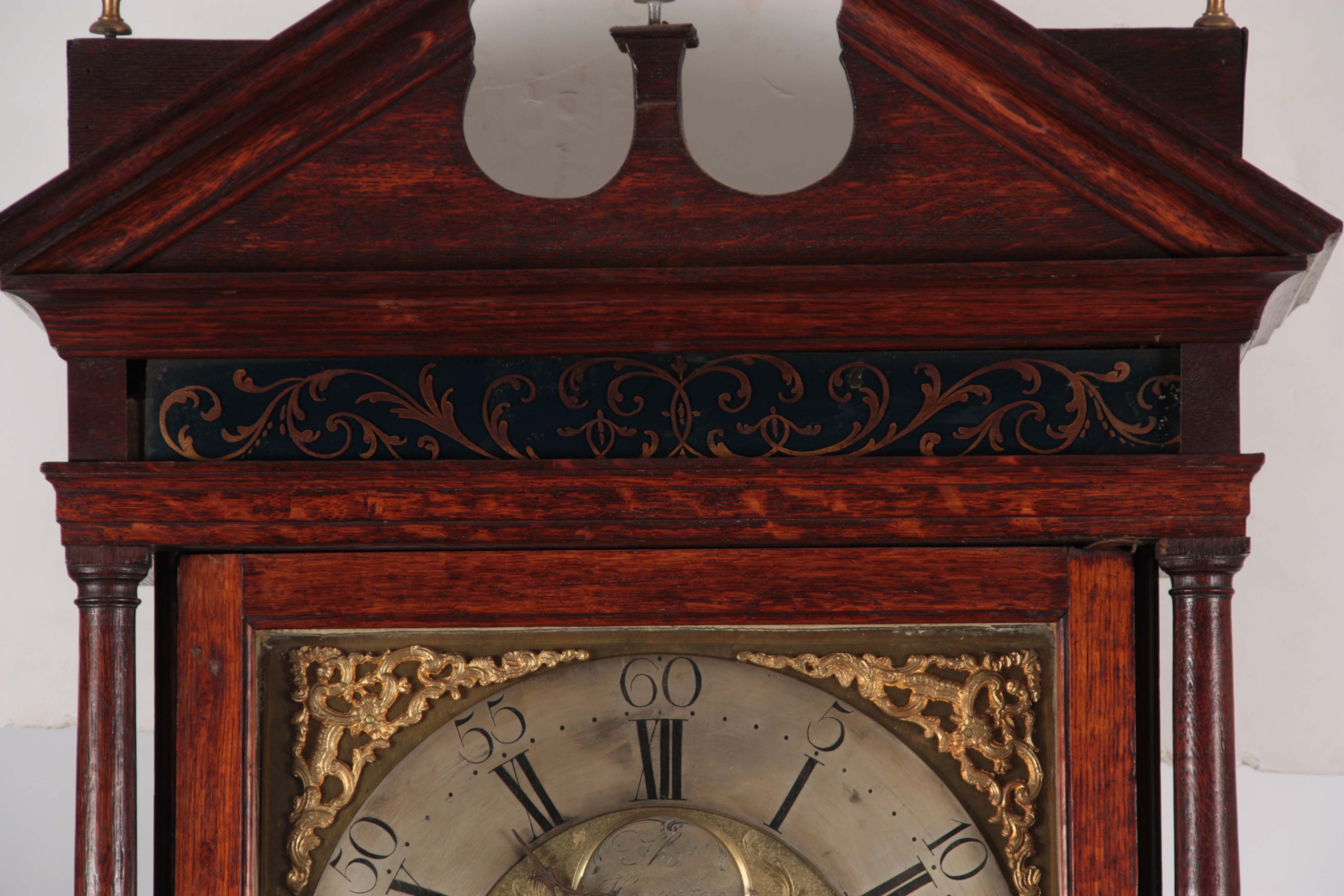 THOMAS HOUGHTON, CHORLEY. A SMALL GEORGE III OAK 30-HOUR LONGCASE CLOCK the case having an - Image 2 of 9