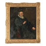 AN 18TH/19TH CENTURY OIL ON CANVAS Portrait of a priest 45cm high, 37cm wide - in gilt moulded frame