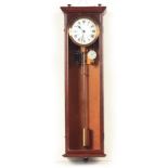 CAMPICHE. AN EARLY 20TH CENTURY 3/4 SECONDS ELECTRIC REGULATOR in glazed oak moulded case