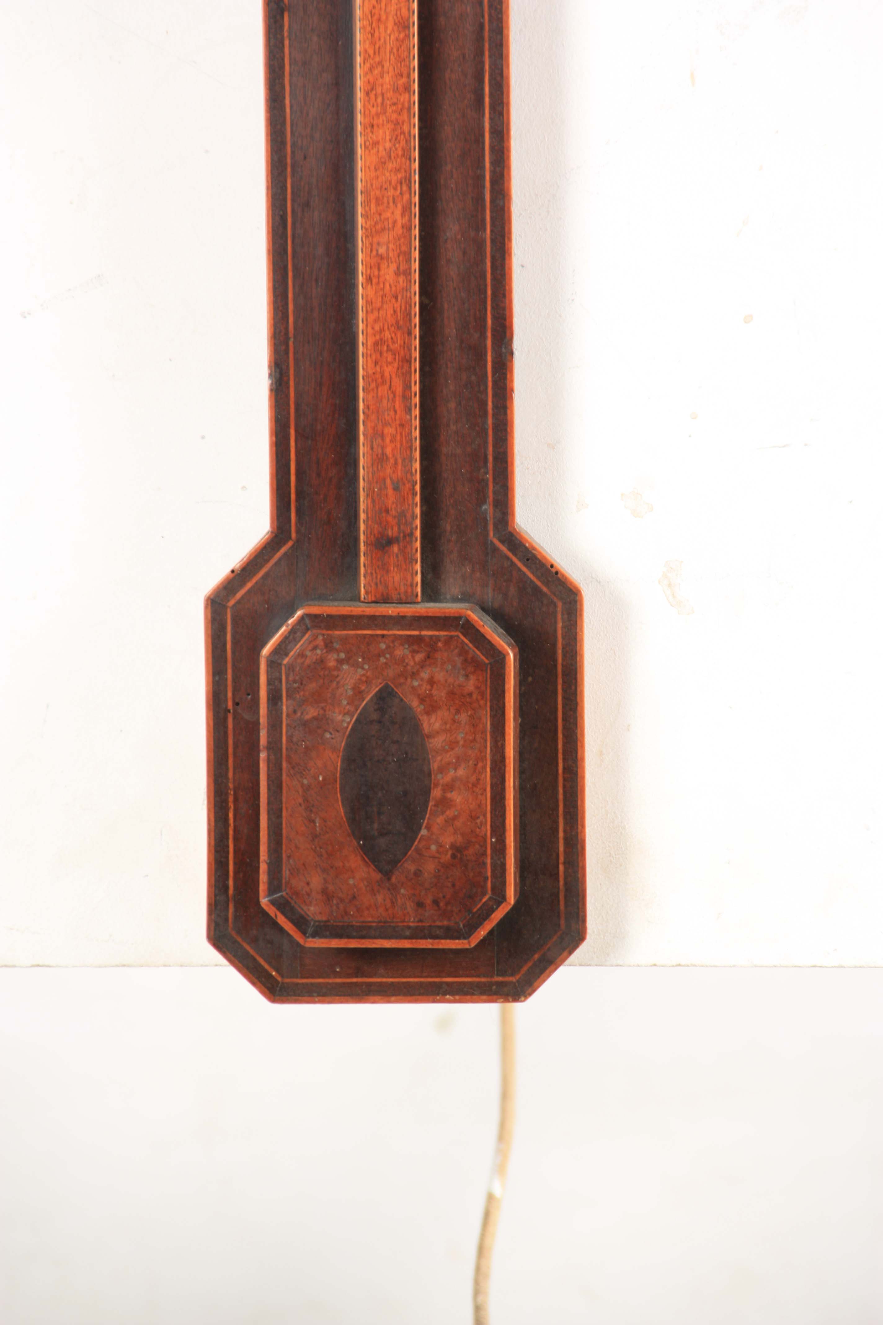CHARLES HOWORTH, HALIFAX. AN EARLY 19TH CENTURY STICK BAROMETER with pierced pediment above a glazed - Image 3 of 5