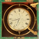 MORRIS TOBIAS. 31 MINORIES, LONDON. NO. 326. AN EARLY 19TH CENTURY EIGHT DAY MARINE CHRONOMETER WITH