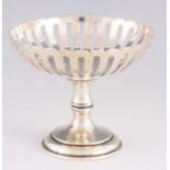 A GEORGE V SILVER PEDESTAL SWEETMEAT DISH with pierced bowl, by William Hutton & Sons Ltd,