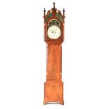 JOHN BARBER, NOTTINGHAM A LATE GEORGE III FIGURED MAHOGANY ADAM AND EVE AUTOMATION LONGCASE CLOCK